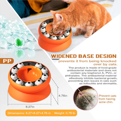 Cat Bowl Feeder, Interactive Cat Toys, Cat Puzzle, Pet Toy to Aid Pets Digestion and Mental Stimulation