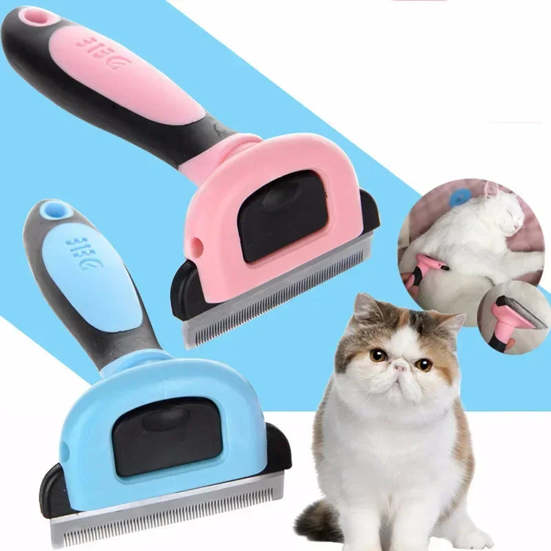 Anti-Knot Comb with Stainless Steel Blade, Removable Pet Hair Comb