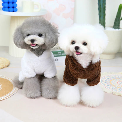 Warm Fleece Pet Hoodies for Small Medium Dogs, Funny Pajamas, Cute Jumpsuits.