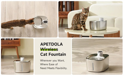 Wireless Pet Water Fountain Automatic Sensor Drinker Pet Water Dispenser Accessories 4L