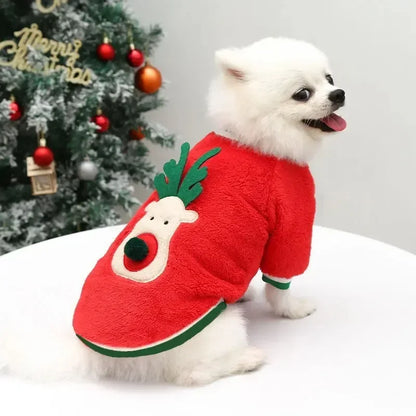 Christmas Clothes for Dogs Warm Winter Pet Clothes for Small Medium Dogs Hoodie Coat Christmas Dog Costume