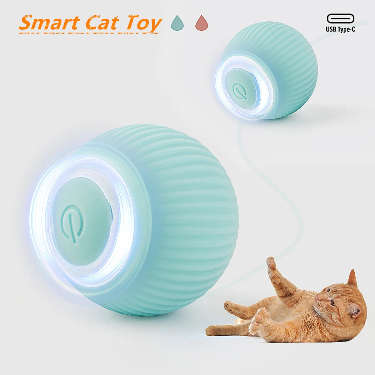 Smart Cat Toy Ball Rechargeable Motion Ball Toy Automobile Toy