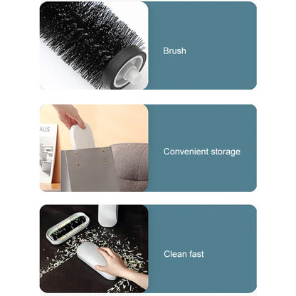 Plastic Pet Brush Dirt Sweeper Handheld Cleaning Roller Hair Remover for Carpet and Clothes