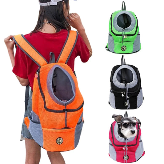 Portable Pet Travel Backpack for Small Large Dogs, Double Shoulder Carrier Bag