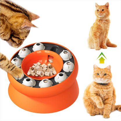 Cat Bowl Feeder, Interactive Cat Toys, Cat Puzzle, Pet Toy to Aid Pets Digestion and Mental Stimulation