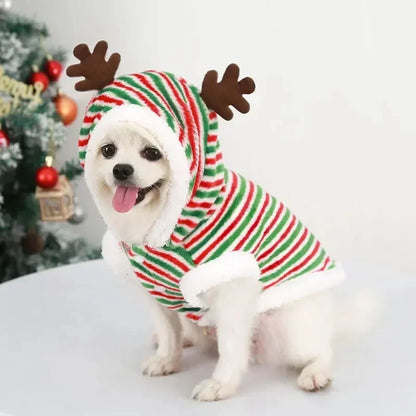 Christmas Clothes for Dogs Warm Winter Pet Clothes for Small Medium Dogs Hoodie Coat Christmas Dog Costume